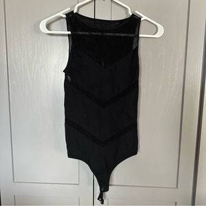 Bebe black net bodysuit